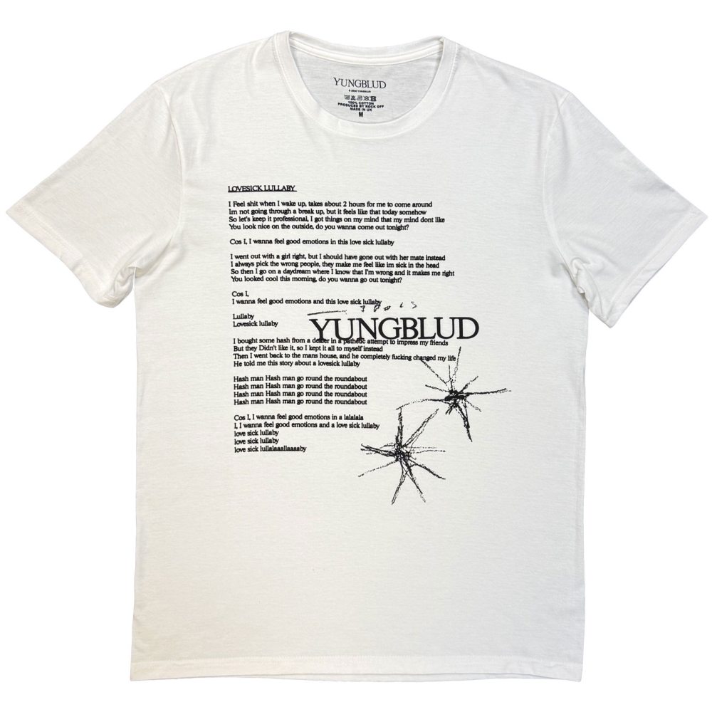 Yungblud - Lovesick Lullaby Heren Tshirt - Wit